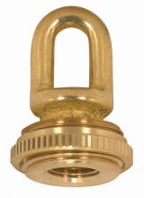  90/1571 - 1/4 IP Cast Brass Screw Collar Loop With Ring; Fits 1" Canopy Hole; 1-1/8" Ring Diameter;