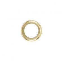  90/1656 - Steel Check Ring; Curled Edge; 1/4 IP Slip; Brass Plated Finish; 2" Diameter