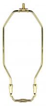  90/221 - Light Duty Harp; Polished Brass Finish; 9" Height; 1/8 IP Saddle; 1/4-27 Thread; 125 Carton