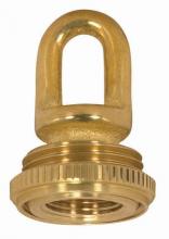  90/2296 - 3/8 IP Cast Brass Screw Collar Loop With Ring; Fits 1" Canopy Hole; 1-1/8" Ring Diameter;