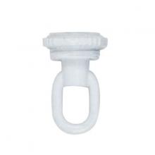  90/2422 - 1/8 IP Screw Collar Loop With Ring; 25lbs Max; White Finish