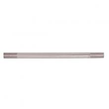  90/2505 - Steel Pipe; 1/8 IP; Nickel Plated Finish; 12" Length; 3/4" x 3/4" Threaded On Both Ends