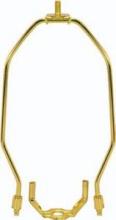  90/2522 - Light Duty Harp; Polished Brass Finish; 15" Height; 1/8 IP Saddle; 1/4-27 Thread; 125 Carton