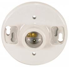  90/445 - Medium baseGlazed Porcelain Ceiling Receptacle; Screw Terminals; 4-3/8" Diameter; 660W; 250V