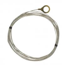  93/334 - 10 Foot 18/1 Tinned Copper Ground Wire; 1/8 IP Round Ground Lug