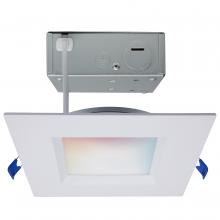  S11567 - 12 Watt; LED Direct Wire; Low Profile Regress Baffle Downlight; 6 Inch Square; Starfish IOT; Tunable