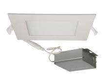  S11613 - 12 watt LED Direct Wire Downlight; Edge-lit; 6 inch; 4000K; 120 volt; Dimmable; Square; Remote