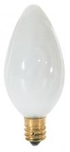  S2761 - 15 Watt F10 Incandescent; White; 1500 Average rated hours; 90 Lumens; Candelabra base; 120 Volt;