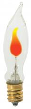  S3661 - 3 Watt CA5 1/2 Incandescent; Clear; 1000 Average rated hours; Candelabra base; 120 Volt