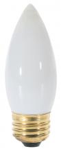  S3737 - 25 Watt B11 Incandescent; White; 1500 Average rated hours; 150 Lumens; Medium base; 120 Volt; 2-Card