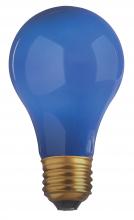  S4985 - 60 Watt A19 Incandescent; Ceramic Blue; 2000 Average rated hours; Medium base; 130 Volt