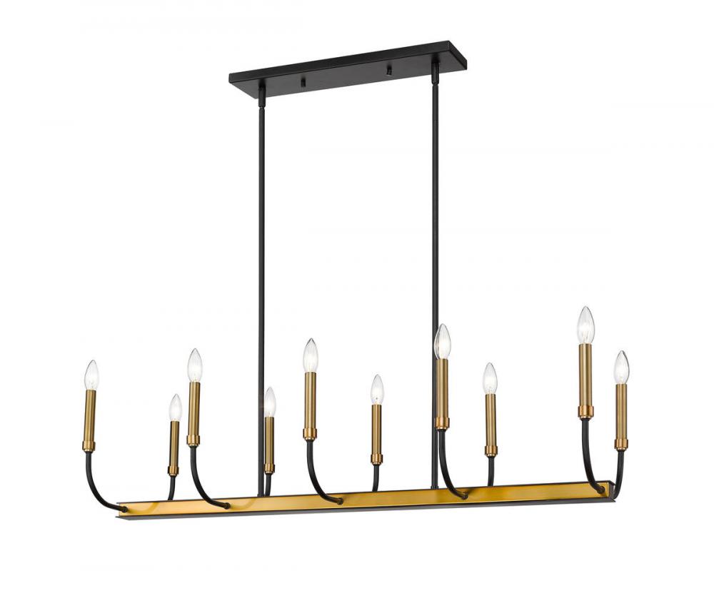 10 Light Linear Chandelier