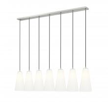  3043P7-7L-BN - 7 Light Linear Chandelier