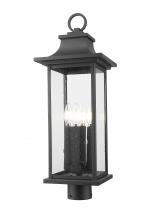  5017PHBR-BK - 4 Light Outdoor Post Mount Fixture