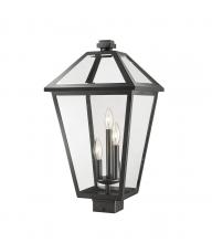  579PHXLS-BK - 3 Light Outdoor Post Mount Fixture