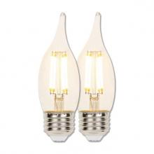  5114000 - 4W CA11 Filament LED Dimmable Clear 2700K E26 (Medium) Base, 120 Volt, Card, 2-Pack
