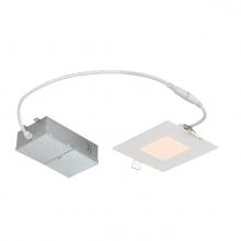  5186000 - 10W Slim Square Recessed LED Downlight 4" Dimmable 2700K, 120 Volt, Box