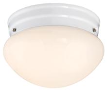  6107100 - 7 in. 10W LED Flush White Finish White Opal Glass