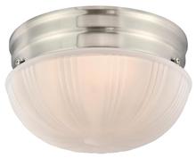 6107200 - 7 in. 10W LED Flush Brushed Nickel Finish Frosted Fluted Glass