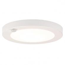  6111800 - 6 in. 7W LED Flush with Motion Sensor White Finish White Frosted Shade, 4000K
