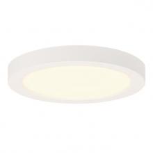  6111900 - 5 in. 11W LED Flush with Color Temperature Selection White Finish White Frosted Shade