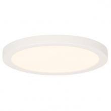  6112000 - 7 in. 17W LED Flush with Color Temperature Selection White Finish White Frosted Shade