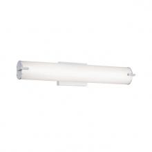  6112100 - 25W 1 Light LED Wall Fixture with Color Temperature Selection Brushed Nickel Finish White Frosted