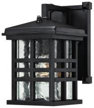  6204500 - Wall Fixture with Dusk to Dawn Sensor Textured Black Finish Clear Water Glass
