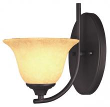  6222000 - 1 Light Wall Fixture Oil Rubbed Bronze Finish Burnt Scavo Glass