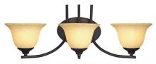  6222200 - 3 Light Wall Fixture Oil Rubbed Bronze Finish Burnt Scavo Glass