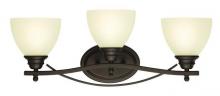 6303400 - 3 Light Wall Fixture Oil Rubbed Bronze Finish Frosted Glass