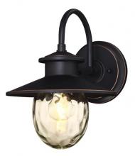  6313100 - Wall Fixture Oil Rubbed Bronze Finish with Highlights Clear Water Glass
