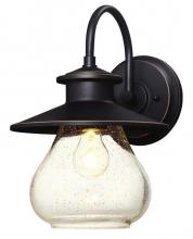  6313500 - Wall Fixture Oil Rubbed Bronze Finish with Highlights Clear Seeded Glass