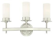  6327100 - 3 Light Wall Fixture Brushed Nickel Finish Frosted Opal Glass