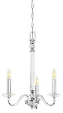  6332000 - 3 Light Chandelier Chrome Finish Clear Glass Accents