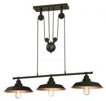  6332500 - 3 Light Island Pulley Pendant Oil Rubbed Bronze Finish with Highlights