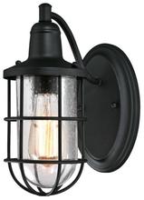  6334700 - Wall Fixture Textured Black Finish Clear Seeded Glass