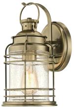  6335200 - Wall Fixture Antique Brass Finish Clear Seeded Glass