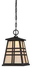  6339800 - LED Pendant Oil Rubbed Bronze Finish Amber Frosted Seeded Glass