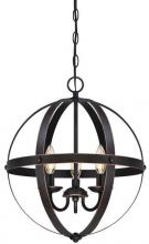  6341800 - 3 Light Chandelier Oil Rubbed Bronze Finish with Highlights
