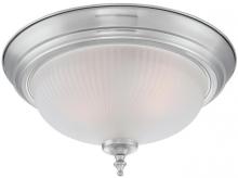  6344400 - 13 in. 2 Light Flush Brushed Nickel Finish Frosted Swirl Glass