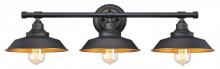  6344900 - 3 Light Wall Fixture Oil Rubbed Bronze Finish with Highlights