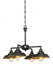 6345000 - 4 Light Chandelier/Semi-Flush Oil Rubbed Bronze Finish with Highlights