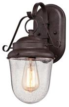  6348400 - Wall Fixture Aged Brown Finish Clear Seeded Glass