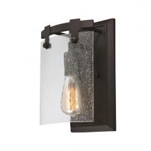  6352300 - 1 Light Wall Fixture Oil Rubbed Bronze Finish Clear Seeded Glass