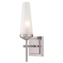 6352600 - 1 Light Wall Fixture Brushed Nickel Finish Frosted Glass