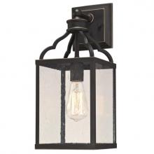  6359200 - Wall Fixture Oil Rubbed Bronze Finish with Highlights Clear Seeded Glass