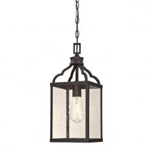  6359300 - Pendant Oil Rubbed Bronze Finish with Highlights Clear Seeded Glass