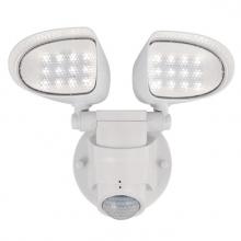  6364200 - 2 Light LED Security Light Wall Fixture with Motion Sensor White Finish Acrylic Lens