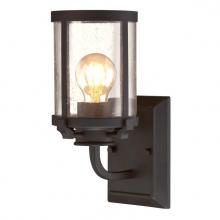  6368000 - 1 Light Wall Fixture Oil Rubbed Bronze Finish Clear Seeded Glass